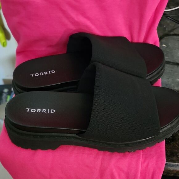 Torrid Black Slide Sandals - Picture 3 of 5